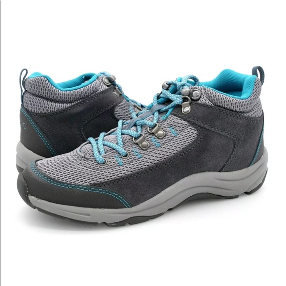 Vionic Shoes - Vionic Womens 6 Action Cypress Gray Suede Lace Up Mesh Ankle Hiking Boots EUR 37